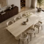 Table à manger en travertin